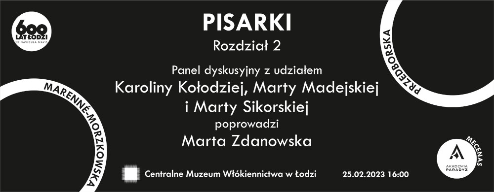 Plakat promujący spotkanie z prof. Martą Sikorską