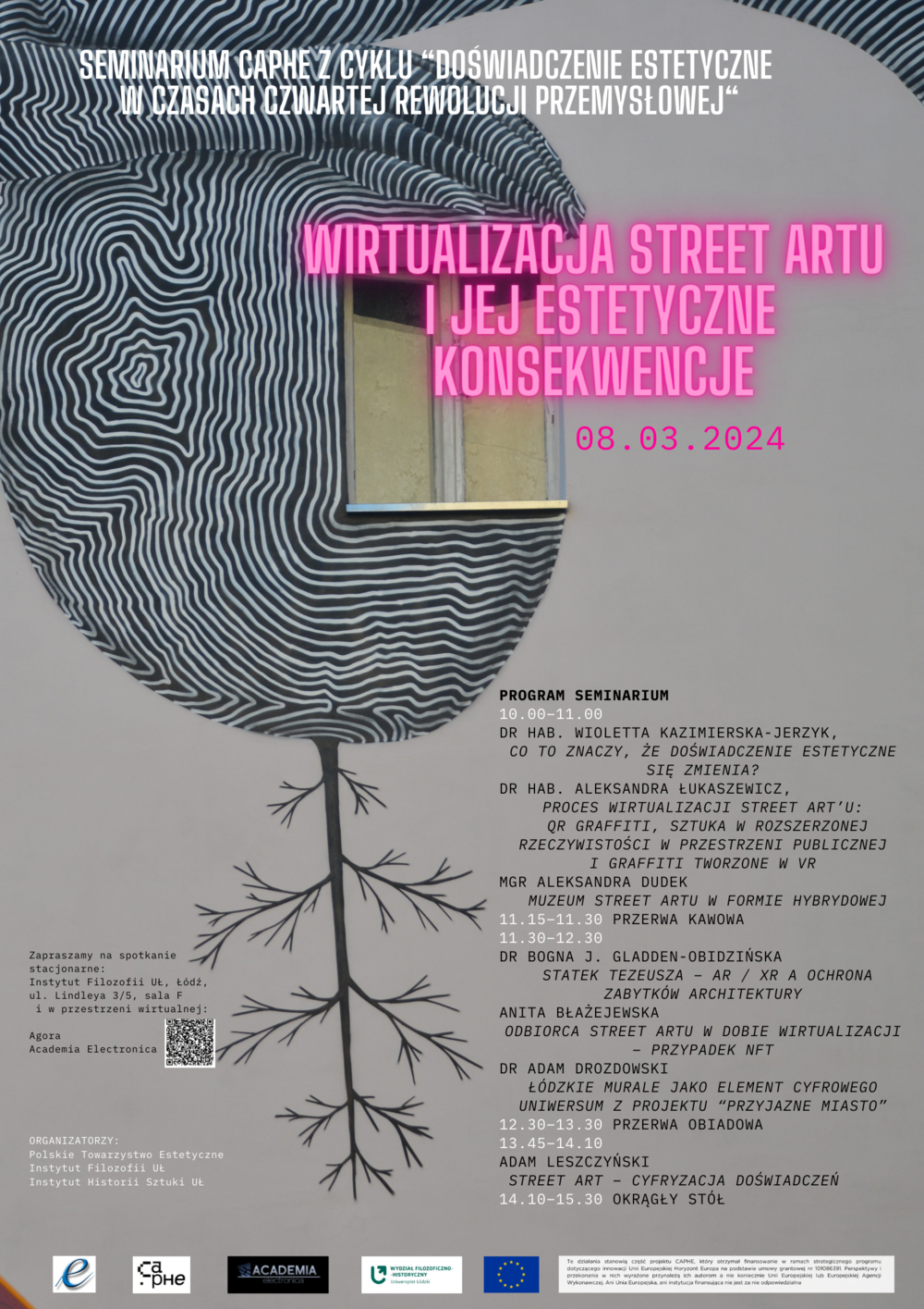 Plakat wydarzenia: "Wirtualizacja street artu i jej estetyczne konsekwencje”