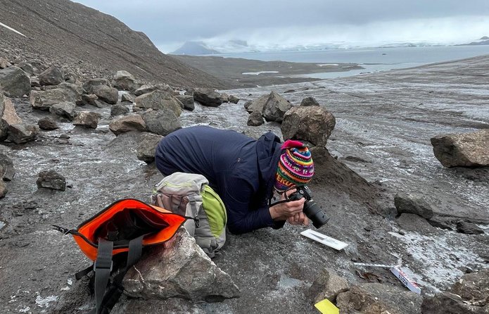 A University of Lodz researcher working in the Arctic